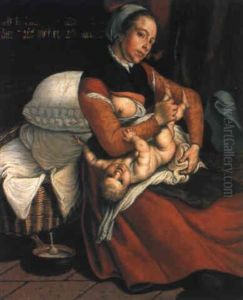 Amsterdam Mutter, Die Ihre Kind Versorgt by Pieter Aertsen