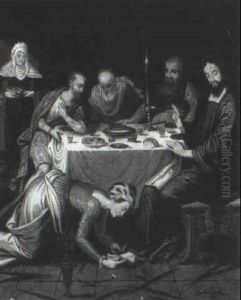 Christ At The Supper In The House Of Simon The Pharisee by Pieter Aertsen