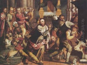 Christ Driving The Moneychangers From The Temple by Pieter Pietersz. Aertsen