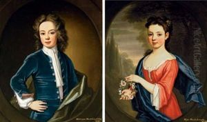 Portrait Of William Wodehouse In A Blue Jacket (+ Portrait Of Sophia Wodehouse, In A Pink Dress; Pair) Portrait Of William Wodehouse In A Blue Jacket (+ Portrait Of Sophia Wodehouse, In A Pink Dress; Pair)