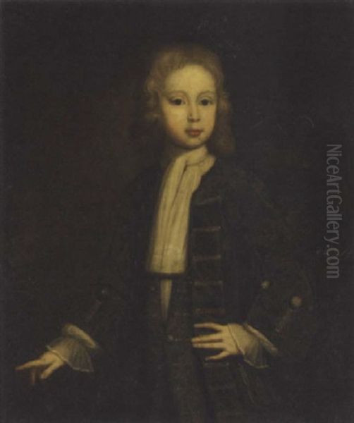 Portrait Of A Boy In A Silver-trimmed Jacket And Waistcoat - view 1
