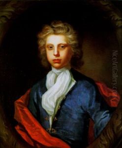 Portrait Of A Young Man, Wearing A Blue Coat, Red Cloak And White Shawl