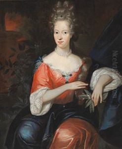 A Noble Woman With Highpiled Hair Decorated With Precious Stones by Jacques (Jacob) d' Agar