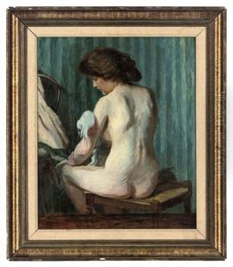 A Nude At Her Toilet by Charles-Jean Agard