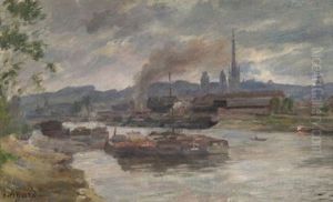 Vue De Rouen by Charles-Jean Agard