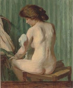 A Nude At Her Toilet