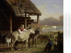 A Visit To The Farm by Jacques-Laurent Agasse