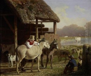 A Visit To The Farm by Jacques-Laurent Agasse