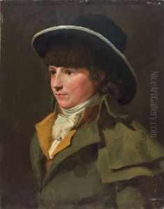 Portrait D'un Jeune Garcon Portant Un Grand Chapeau Et Un Manteau En Pelerine by Jacques-Laurent Agasse