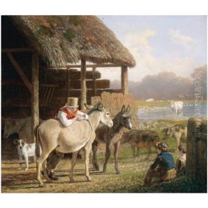 A Visit To The Farm by Jacques-Laurent Agasse