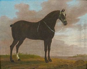 Portrait De Cheval Dans Un Paysage by Jacques-Laurent Agasse