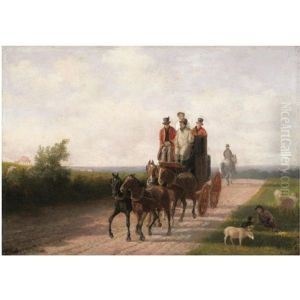 A Mail Coach On A Road
