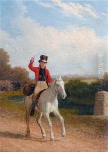 A Boy Riding A Grey Pony
