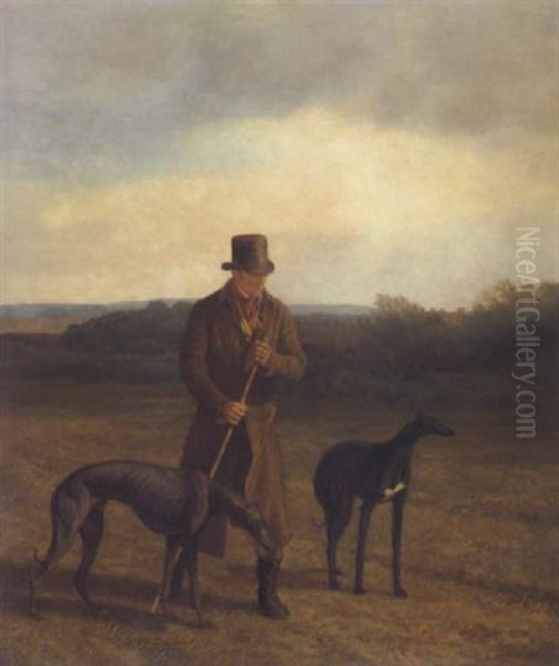 Portrait Von Lord Rovers, Begleitet Von Zwei Windhunden - view 1