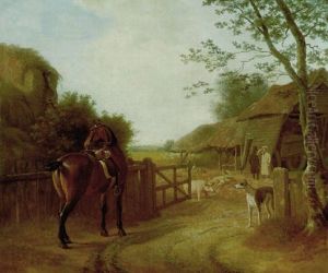 Daniel Beale Dans Sa Ferme D'edmonton Avec Son Cheval Favori Daniel Beale Dans Sa Ferme D'edmonton Avec Son Cheval Favori