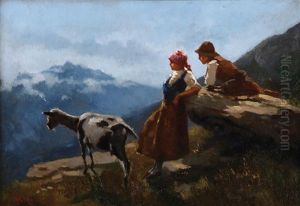 Figure E Armenti In Alta Montagna by Carlo Paolo Agazzi