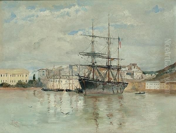 A Us Tall Ship In Harbour - view 1