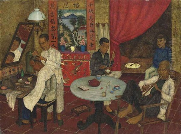 A Chinese Barber's Shop - view 1