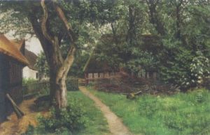 Parti Fra Det Gamle Vinding Ved Vejle, I Baggrunden Fousbjerg Og Vinding Overgaard
