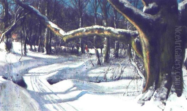Skovparti Med Born, Vinter - view 1