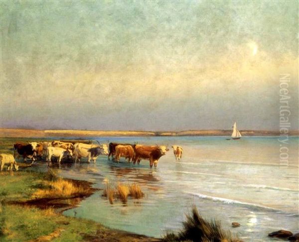 Tehenek A Balaton-parton (cows By The Lake Balaton) - view 1