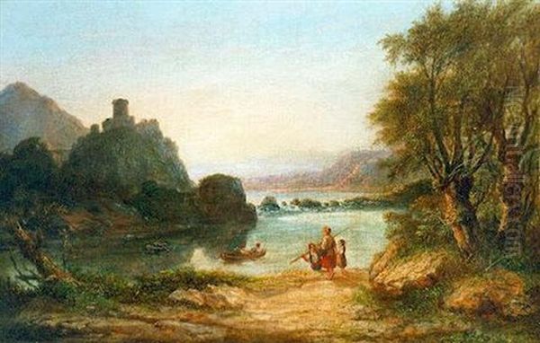 Lakescene With Figures In The Foreground - view 1