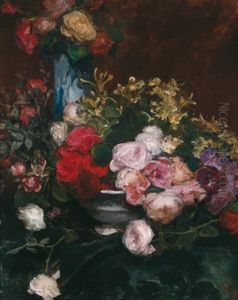 Blumenstillleben by Edouard Agneessens