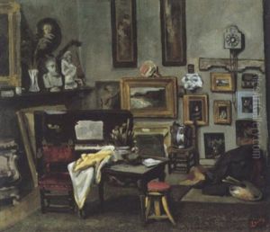 Interieur De L'atelier De L'artiste by Edouard Agneessens