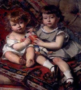 Les Enfants Au Polichinelle by Edouard Agneessens
