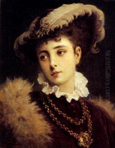 Jonge Vrouw by Edouard Agneessens