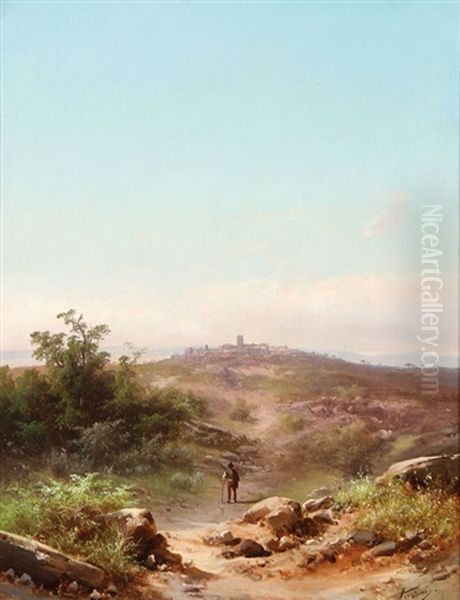 A Pair Of Expansive Landscapes Near Rome - view 1