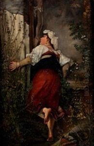 Joven Arrodillada by Joaquin Agrasot y Juan