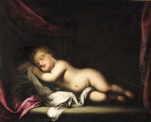 Schlafendes Kind by Carl Josef Alois Agricola