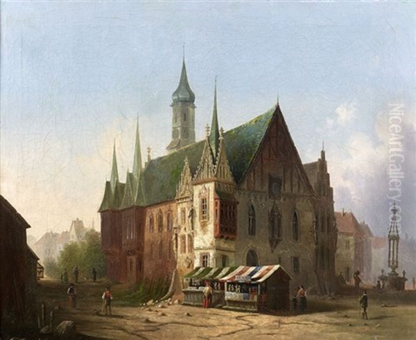 Vue De Lhotel De Ville De Breslau Vers 1800 - view 1