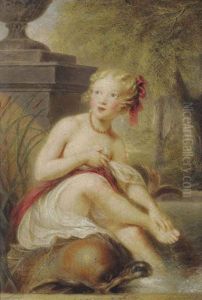 Susanna At The Well by Carl Josef Alois Agricola