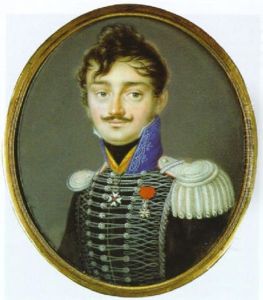 Bildnis Des Prinzen Friedrich Schwarzenberg In Uniform Vor Grauem Hintergrund Bildnis Des Prinzen Friedrich Schwarzenberg In Uniform Vor Grauem Hintergrund