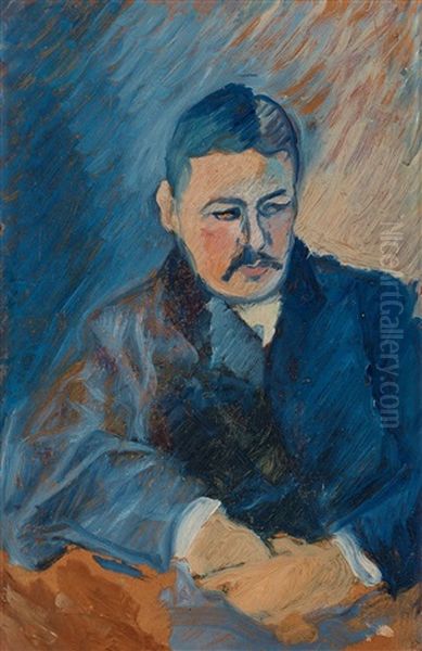 Portrait Of A Man In Blue Suit - view 1