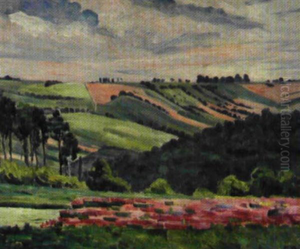 Paysage Aux Champs Roses - view 1