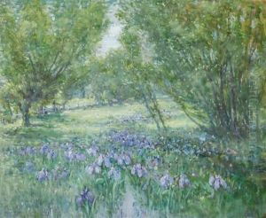 Landscape With Irises by Henry Hammond Ahl