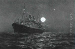 Fartyg Fran Svenska Amerikalinjen I Mansken by Arvid Magnus Ahlberg