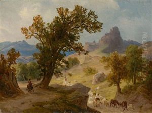 Cervara Near Rome by August Wilhelm Julius Ahlborn