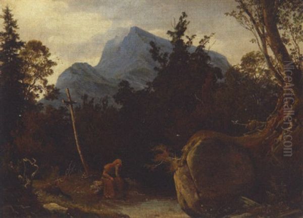 Gebirgslandschaft Mit Monch - view 1