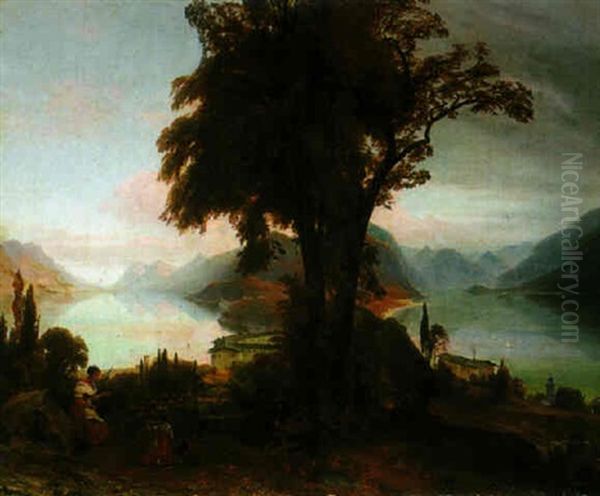 Sunset Over Lake Como - view 1