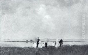 Familie Am Seeufer by Arthur Willibald Ahnert