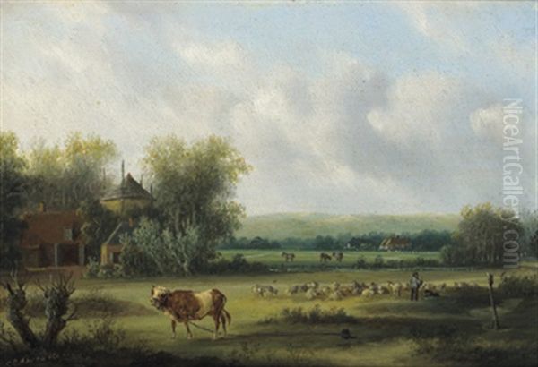 Weidelandschaft Mit Hirten - view 1