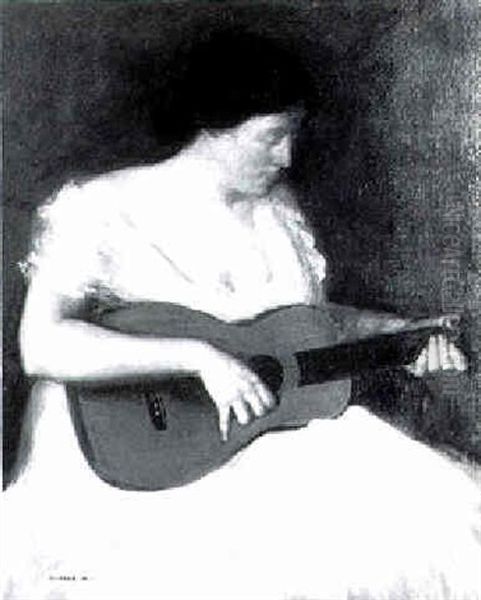 Woman With Guitar - view 1