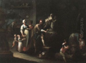 Interior Of A Sculptor's Studio by Karl Joseph Aigen