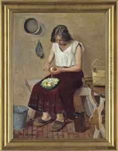 Peeling Potatoes by Christian Aigens