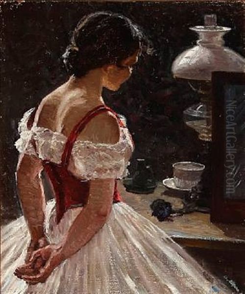 Back Turned Woman In A Dress - view 1