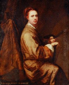 Portrait Of The Artist Holding A Palette And Brushes by William Aikman